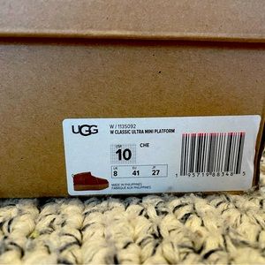 Brand new, never worn classic mini platform Ugg boots